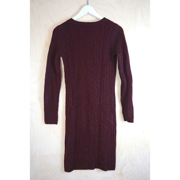 ModCloth (MAK) "Luxe Lodge" Burdungy Sweater Dress - Picture 2 of 4
